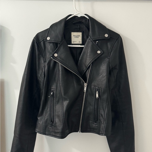 Abercrombie & Fitch Jackets & Blazers - Abercrombie & Fitch Women's Black Vegan Leather Jacket